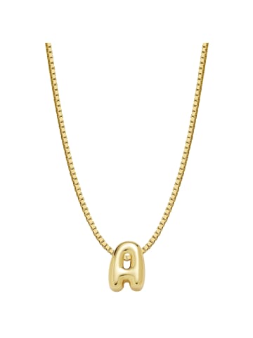 Glanzstücke München Kette Buchstabe A aus Sterling Silber in gelbgold