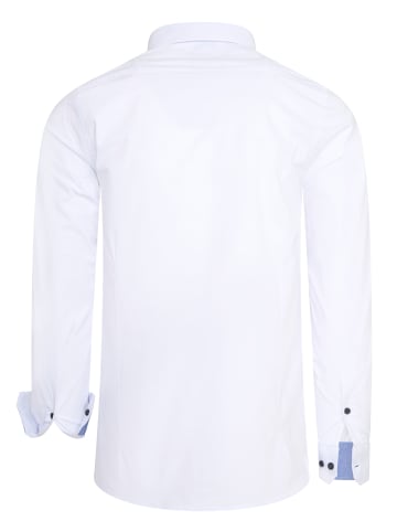 Rusty Neal Freizeit- Business Hemd im Kontrast Design in Weiß