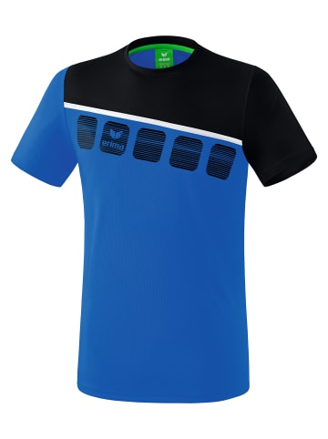 erima 5-C T-Shirt in new royal/schwarz/weiss