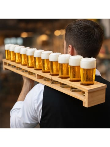 UNUS Bierglasträger aus Bambus 1m lang in Natur