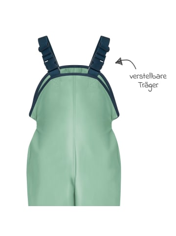 Playshoes Regen-Latzhose mit Fleecefutter - Grün in gruen