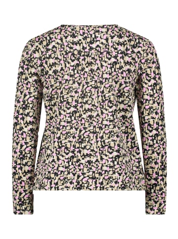 BETTY & CO Casual-Shirt mit Gummizug in Black/Taupe