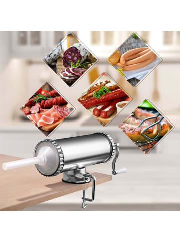 COSTWAY 2,4L Wurstfüller manuell in Silber