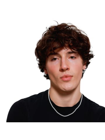 Steel_Art Perlenkette Herren Fabio silberfarben in silberfarben poliert