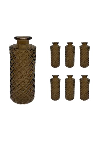 relaxdays 6 x Vasen in Braun