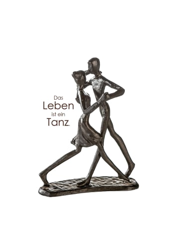 GILDE Skulptur "Dancing" in Braun - H. 17 cm - B. 13 cm