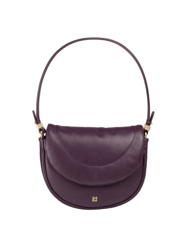 DuDu Schultertasche Leder 22 cm in deep purple