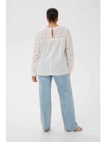 KAFFE curve Langarm-Bluse KCmally A-shape in Chalk