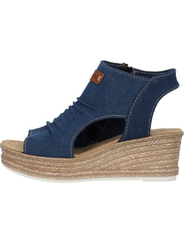 rieker Plateau-Sandaletten in denim/cayenee