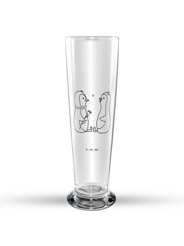 Mr. & Mrs. Panda Bierglas Pinguin Pärchen ohne Spruch in Transparent