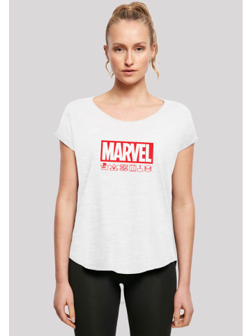 F4NT4STIC T-Shirt Marvel Logo Waschsymbole in weiß