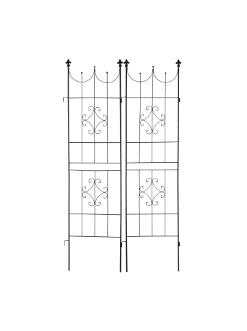2 x Rankgitter in Schwarz - (B)46 x (H)183 cm