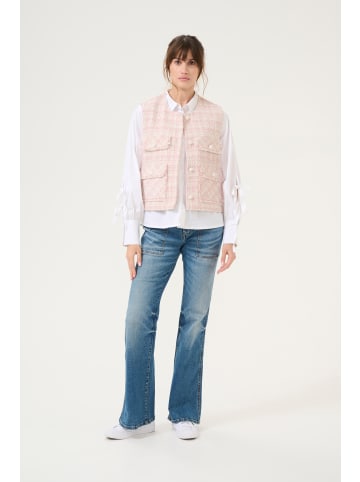 CULTURE Weste CUcoca Classic fit in Pink/White Check