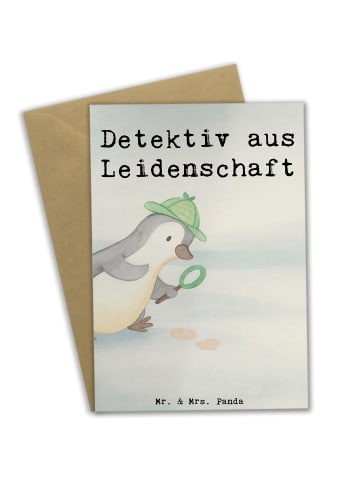 Mr. & Mrs. Panda Beileidskarte Detektiv Leidenschaft Design mit ... in Weiß