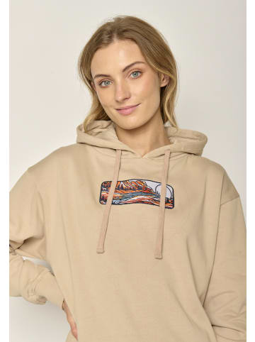 GreenBomb Hoodie Nature River Trip in Kaffee Latte