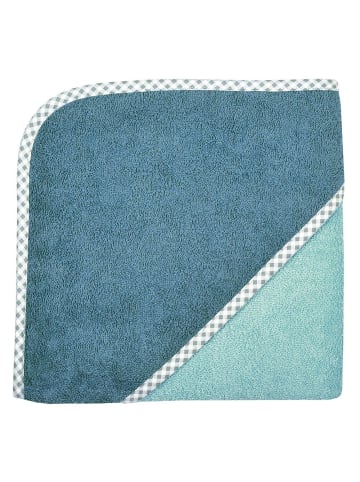 Wörner Kapuzenbadetuch 80 x 80 cm - Uni Rauch K in blau