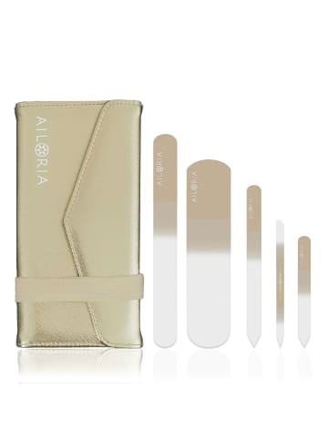 Ailoria CONTOUR LUXE Glas-Nagelfeilenset in gold