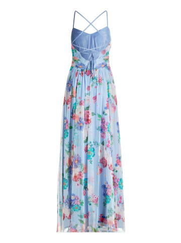 Vera Mont Abendkleid mit Blumenprint in Blue/Rosé