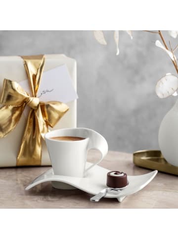 Villeroy & Boch 3er Set Espressoset NewWave Caffè in Weiß in weiß