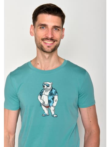 GreenBomb T-Shirt Animal Beach Bear in Turkis