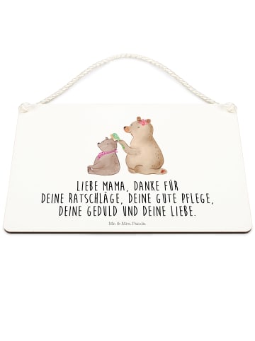 Mr. & Mrs. Panda holzbild Bär Kind mit Spruch in Weiß
