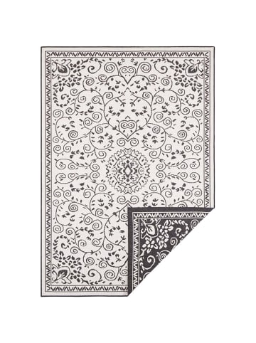 NORTHRUGS In- & Outdoor Wendeteppich Leyte Schwarz Creme