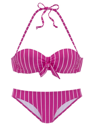 Vivance Bügel-Bandeau-Bikini in beere-creme
