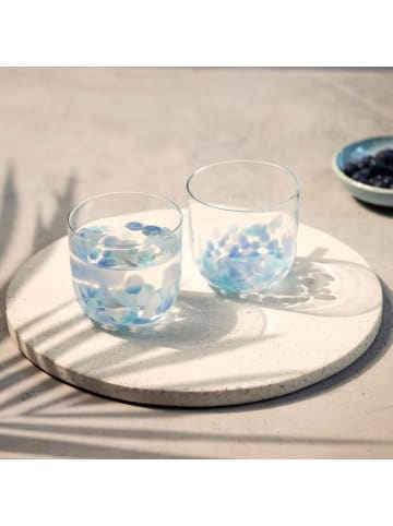 like. by Villeroy & Boch 4er Set Wasser- und Longdrinkglas-Set Like Confetti in Blau in blau