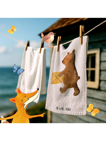 Mr. & Mrs. Panda Handtuch Bär Zuhause ohne Spruch in Grau Pastell