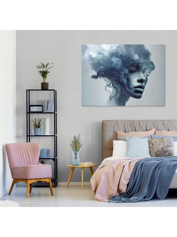 WALLARENA Leinwandbild Frau in Blau