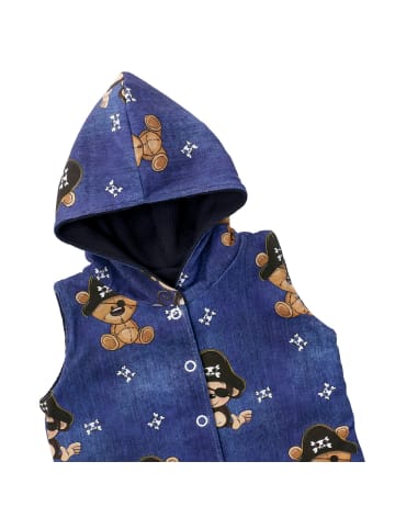 Land-Juwelen Babyweste Handmade Pirat in blau