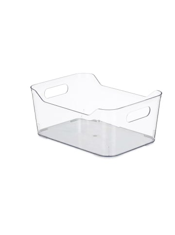 relaxdays 3 x Kühlschrank Organizer in Transparent - (B)25 x (H)10,5 x (T)18 cm