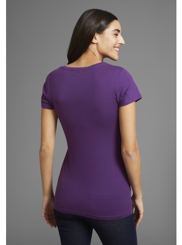 neun 9 monate Umstandsshirt in lila/graumeliert
