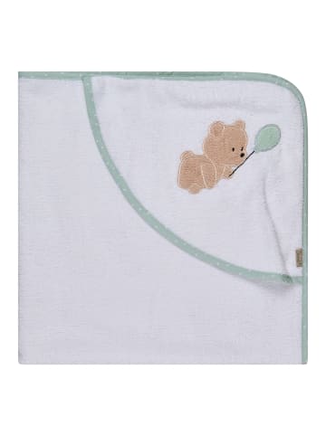 Sterntaler Kapuzenbadetuch 80x80 cm BÄR Bo in weiß