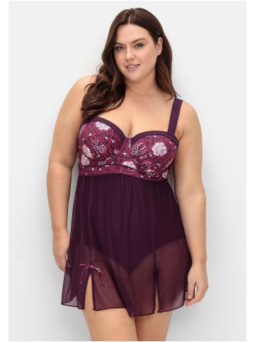 sheego by Joe Browns Badekleid in beere gemustert