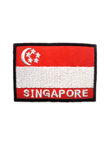 Catch the Patch Singapur Flagge FahneApplikation Bügelbild inRot