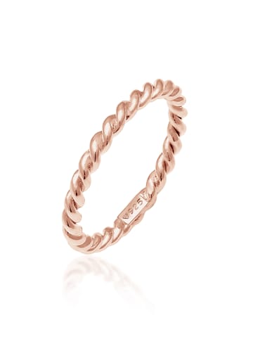 Nenalina Ring 925 Sterling Silber Twisted in Rosegold