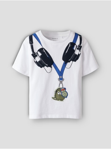 name it Kurzarm T-Shirt Bio-Baumwolle Nmmhenni in bright white