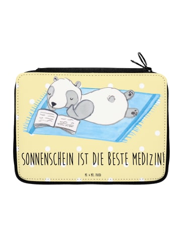 Mr. & Mrs. Panda Bleistiftetui Sommer Sonnenschein Motiv mit Spruch in Gelb Pastell