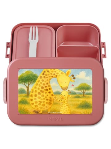 Mr. & Mrs. Panda Lunchbox Giraffe Kind Design ohne Spruch in Rot Pastell
