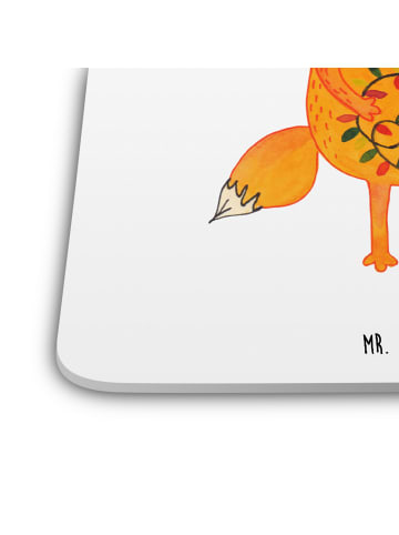 Mr. & Mrs. Panda Untersetzer für Gläser Fuchs Weihnachten ohne S... in Weiß