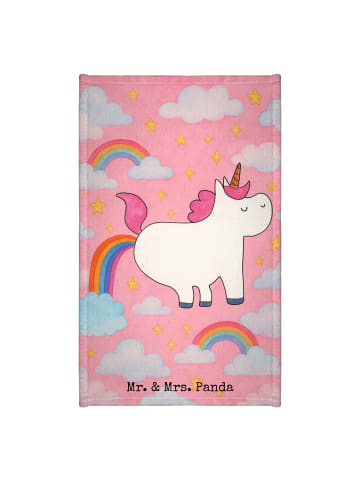 Mr. & Mrs. Panda Handtuch Einhorn Pupsen Design ohne Spruch in Weiß