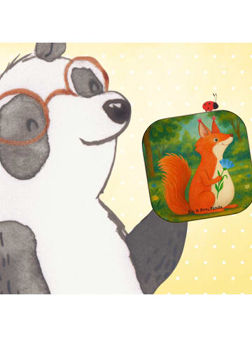 Mr. & Mrs. Panda Untersetzer für Gläser Eichhörnchen Blume Desig... in Weiß