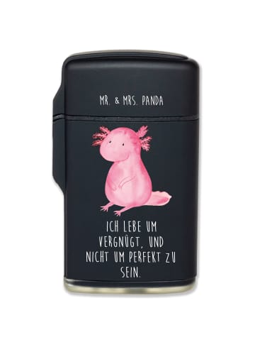 Mr. & Mrs. Panda Feuerzeug Axolotl Niedlich mit Spruch in Schwarz