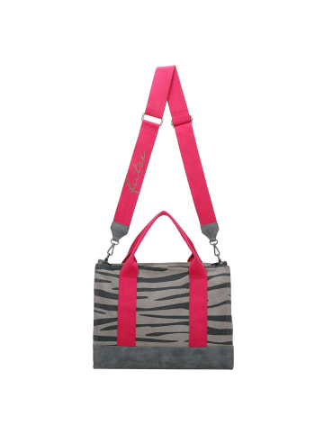 Fritzi aus Preußen Canvas Handtasche 40 cm zebra wild