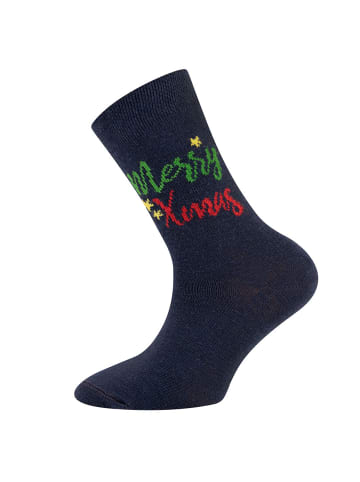 ewers 2er-Set Socken Merry Xmas in blau