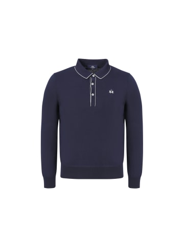 La Martina Langarm-Poloshirt MCS006 XT in dunkelblau