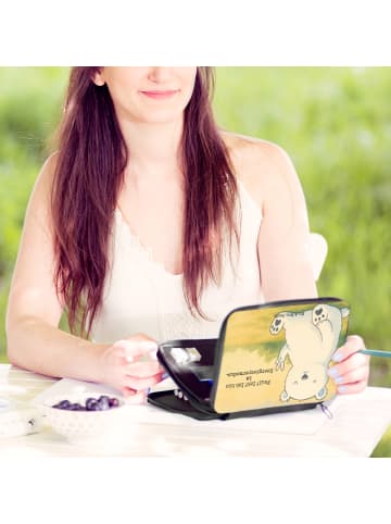 Mr. & Mrs. Panda Etui für Stifte Eisbär Faul Design mit Spruch in Weiß