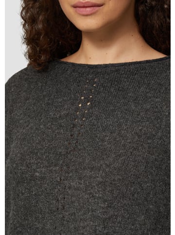 QS Strickpullover langarm in Schwarz