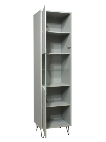 58 aufm Kessel VITRINE Erna 51x45x197 Pinie Green matt Lack